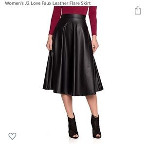 Leather flair faux skirt 2xl new